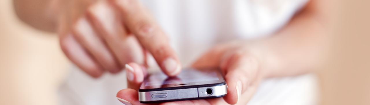 hand on a smartphone